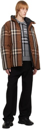 Burberry Brown Check Reversible Down Jacket