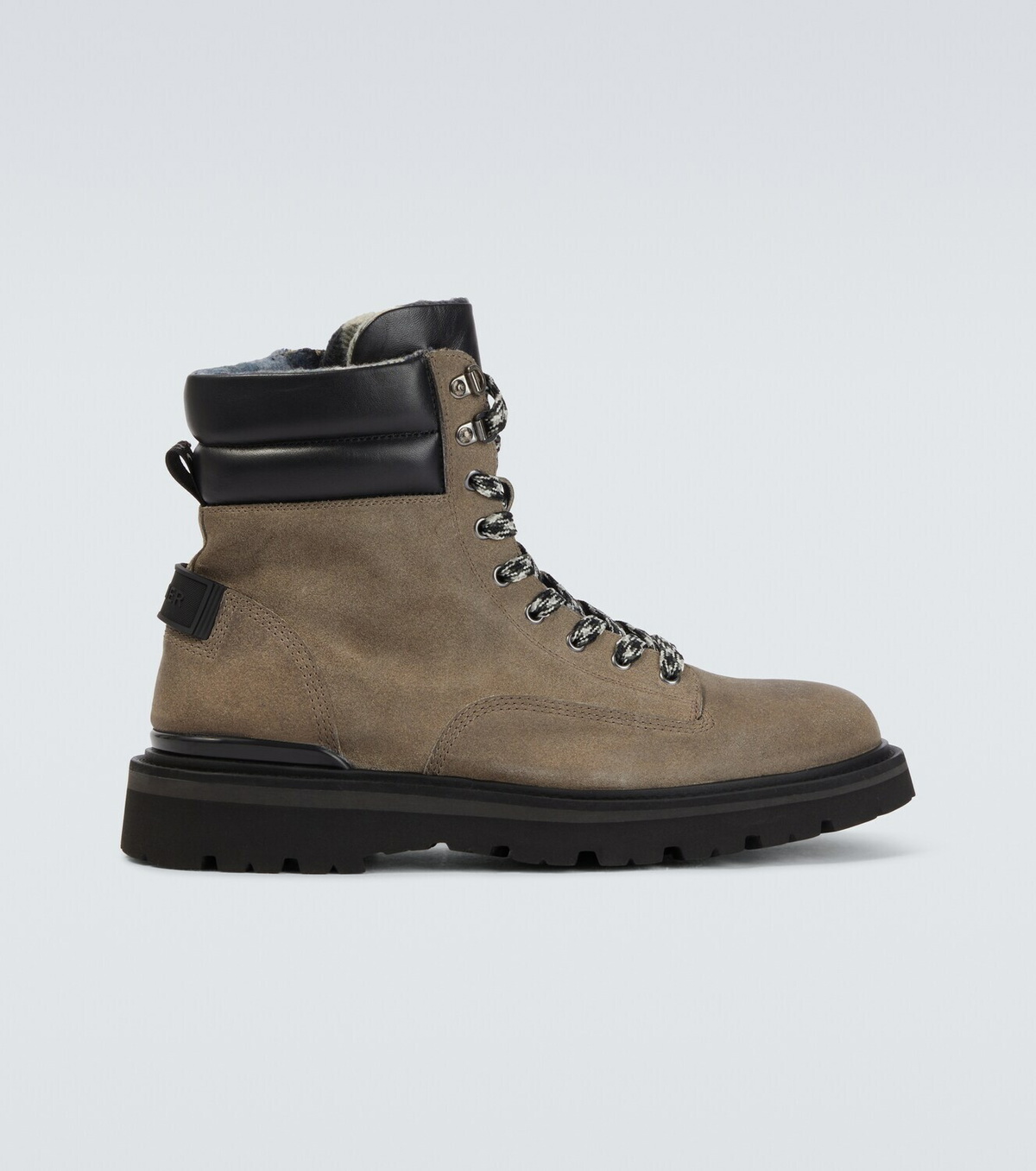 Bogner Seoul leather-trimmed suede lace-up boots
