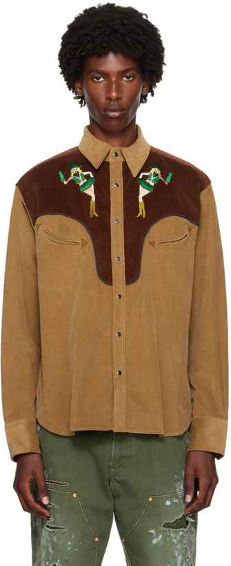 Photo: kolor Tan & Brown Western Shirt