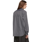 Comme des Garcons Homme Plus Black and White Foil Velour Shirt