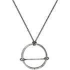 Ann Demeulemeester Silver Long Circle Pendant Necklace