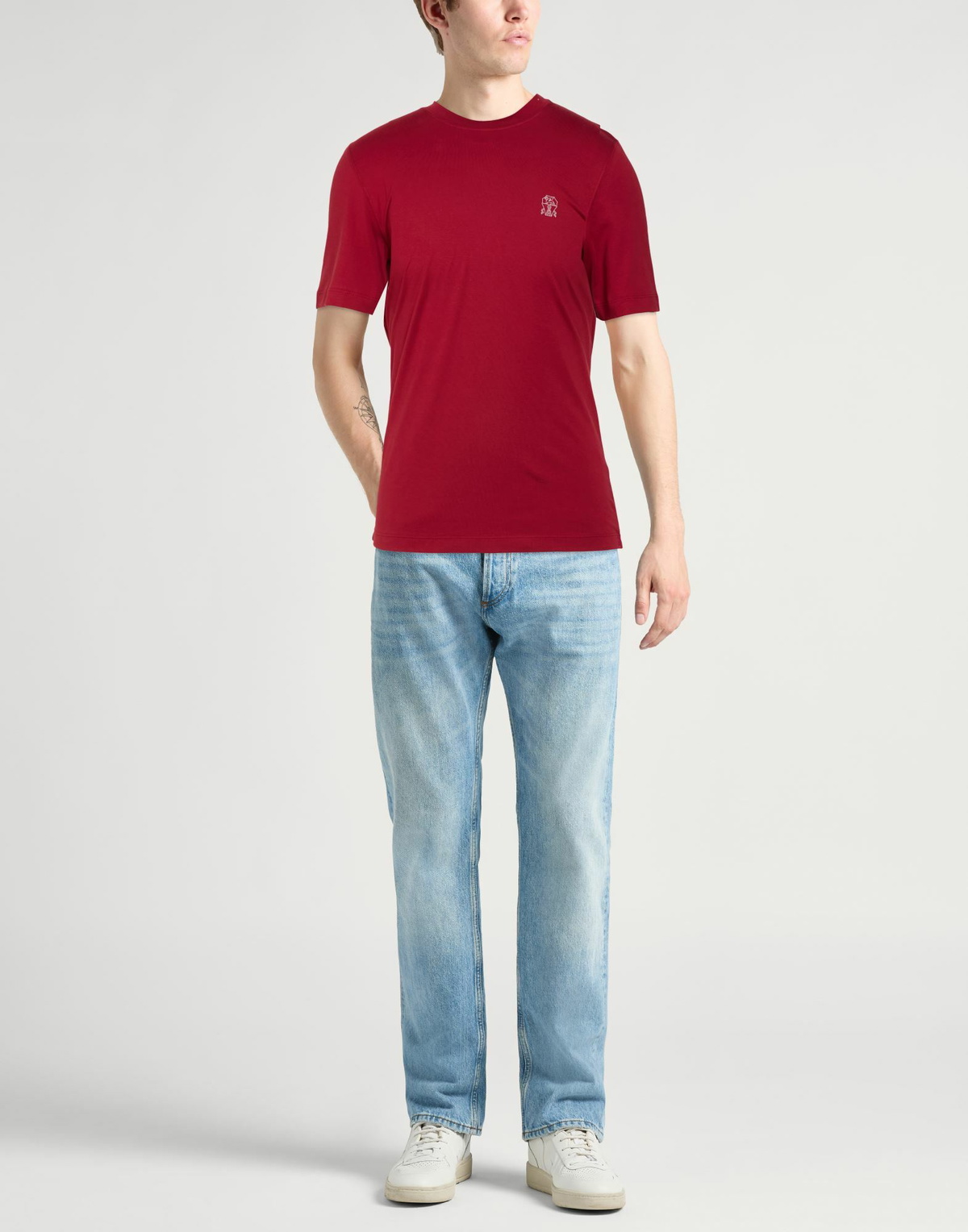 Brunello Cucinelli Mens T-shirt in Red