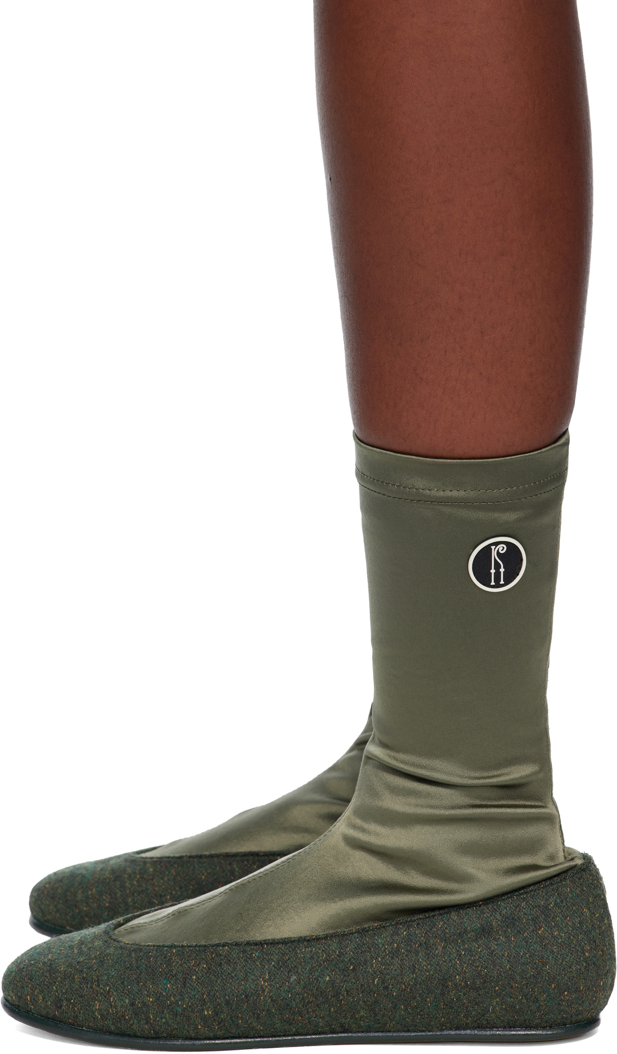 Kiko Kostadinov Khaki Proxima Low Ballerina Boots
