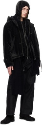 Youth Black Cargo Pocket Jeans
