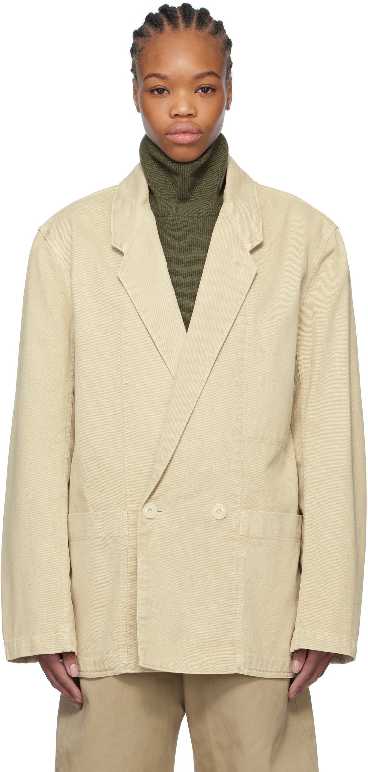 LEMAIRE Off-White Workwear Denim Blazer