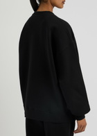 Rotate Sunday Logo-embroidered Cotton Sweatshirt Black