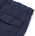 Brunello Cucinelli - Linen and Cotton-Blend Twill Cargo Shorts - Men - Navy