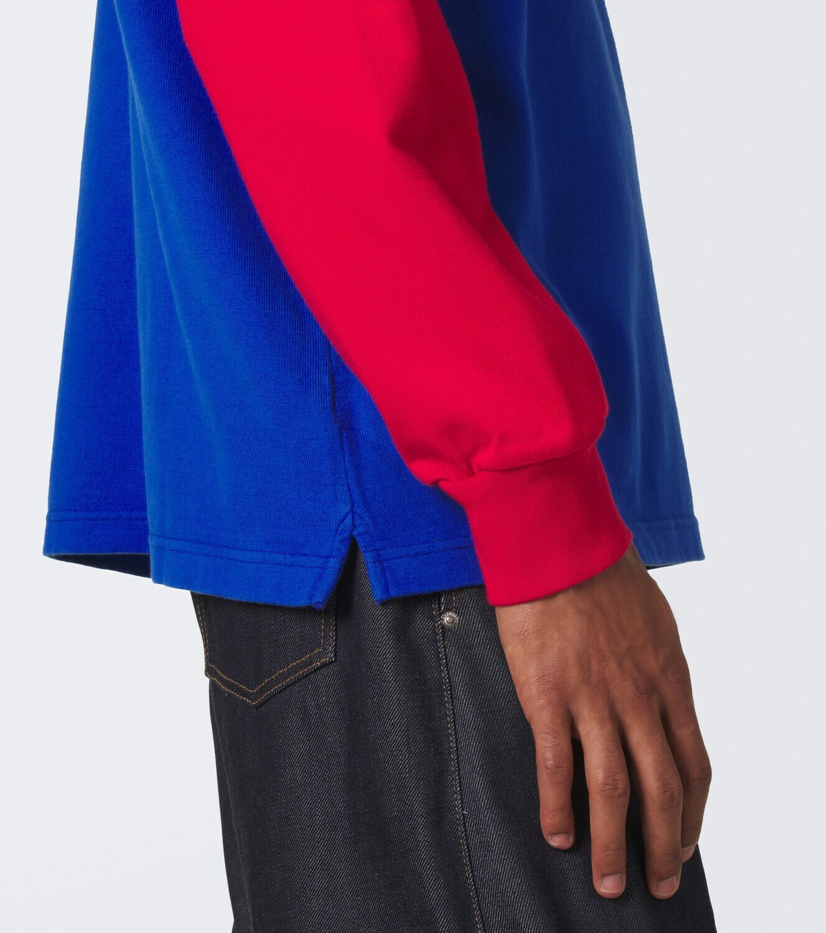 JW Anderson Paneled cotton jersey polo shirt