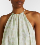 Stella McCartney Floral halterneck cotton poplin minidress