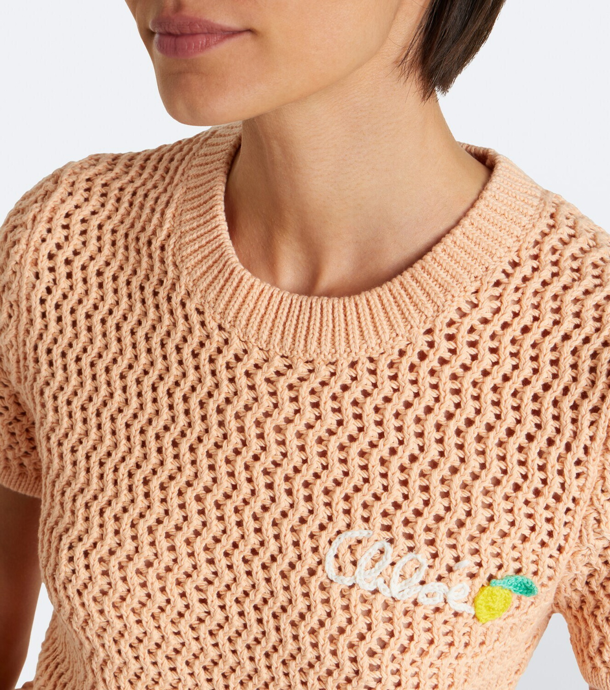 Chloé Crocheted cotton top