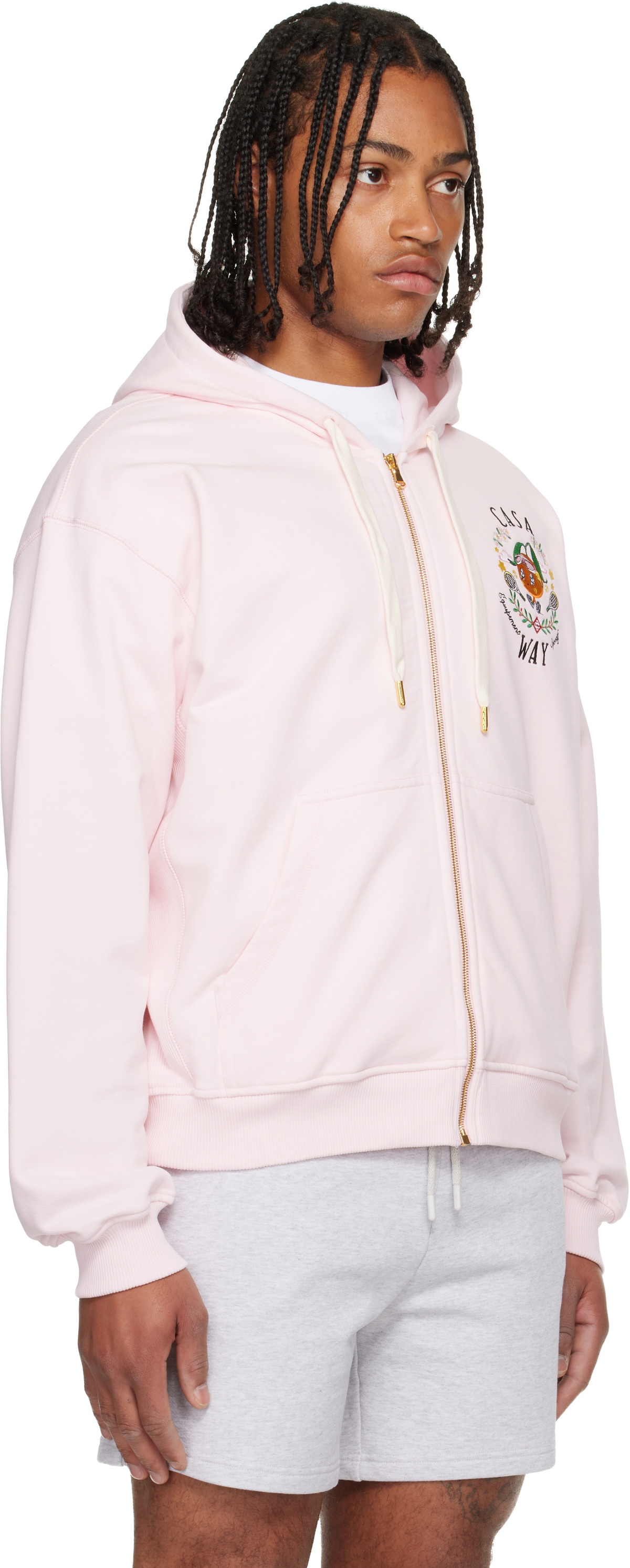 Casablanca Pink 'Casa Way' Orange Mascot Zip Hoodie