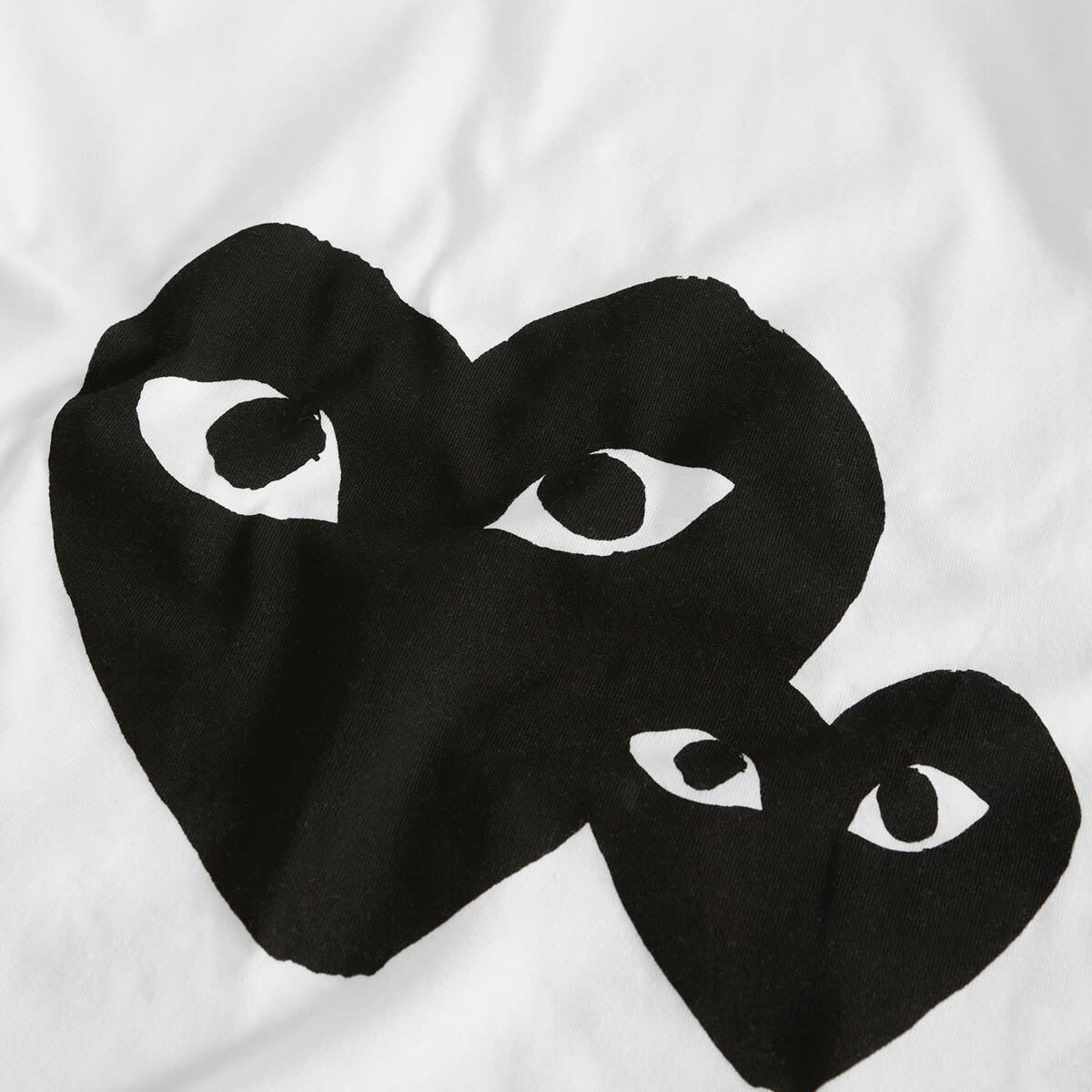 Comme des Garçons Play U T-SHIRT LOGO PRINT KNIT in White
