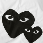 Comme des Garçons Play U T-SHIRT LOGO PRINT KNIT in White