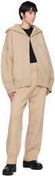 Trunk Project Beige Zip-Up Sweater