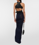 Alaïa Draped stretch jersey maxi skirt