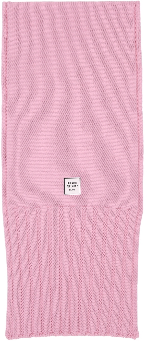 Opening Ceremony Pink Box Logo Scarf