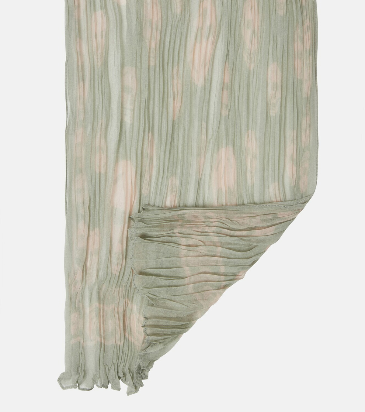 McQueen Skull pleated silk scarf