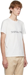 Saint Laurent Off-White Reversed Logo T-Shirt