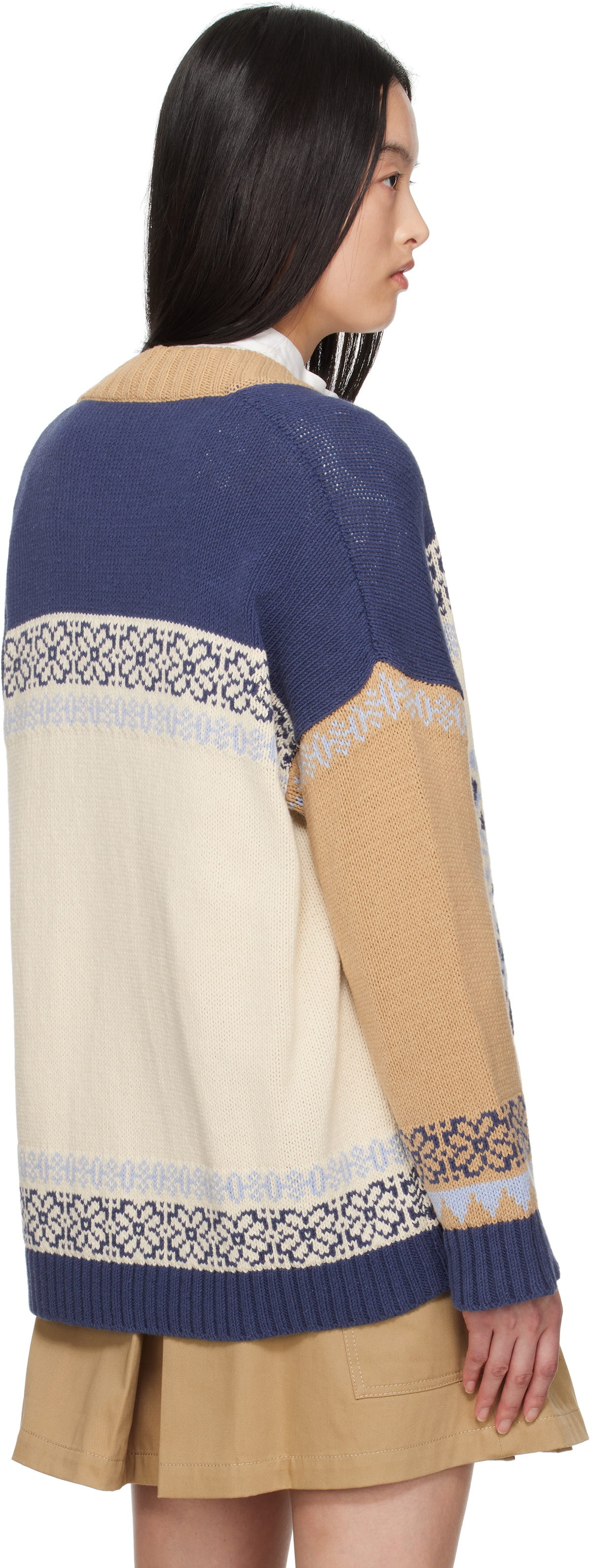 Royal Blue Mohair Cardigan by Henry Bendel