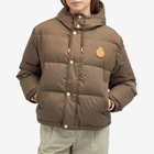 Sporty & Rich Women's Crown Puffer Jacket in Chocolate Tan