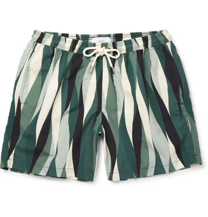 Photo: Mr P. - Printed Shell Swim Shorts - Green