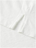 James Perse - Slub Cotton and Linen-Blend Jersey Polo Shirt - White