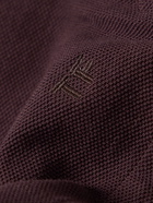 TOM FORD - Garment-Dyed Cotton-Piqué Polo Shirt - Burgundy