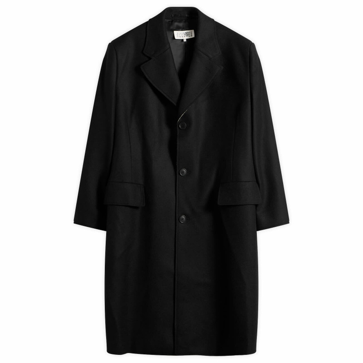 Photo: MM6 Maison Margiela Men's Wool Overcoat in Black