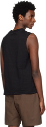 ROA Black Printed Tank Top