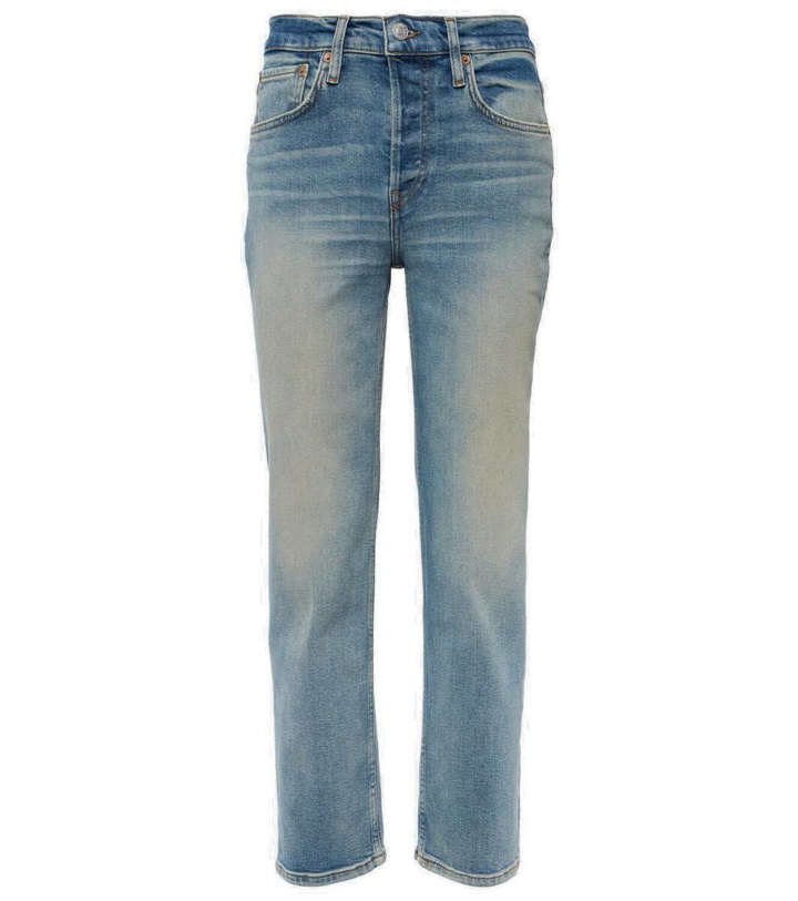 Photo: Re/Done Mid Rise Stove Pipe straight jeans