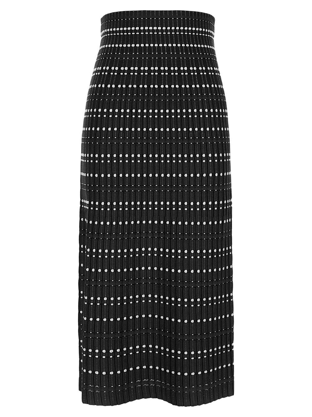 Alexander McQueen ribbed-knit pencil skirt - Black