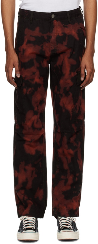 Photo: Ksubi Black & Red Fugitive Slowburn Cargo Pants