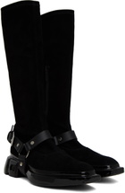 both Black Sculptural Boots