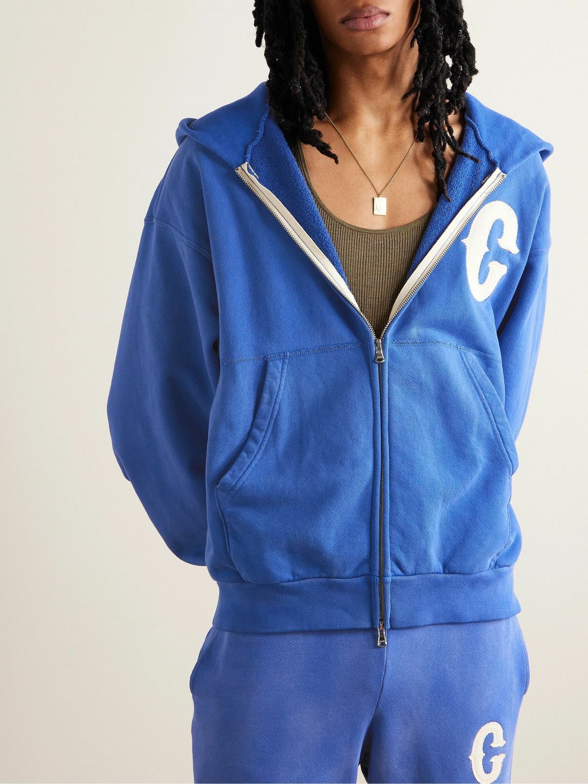 cherry los angelesブルー パーカー Off Road Zip-Up Hoodie – CHERRY LA
