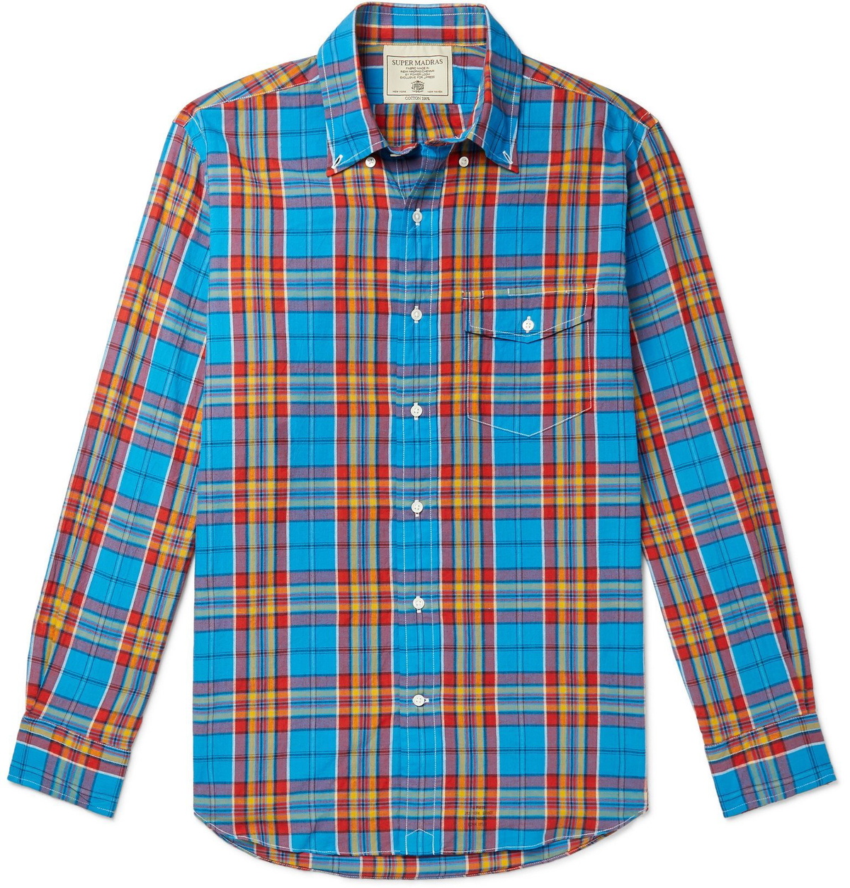 J.Press - Button-Down Collar Checked Cotton Shirt - Blue