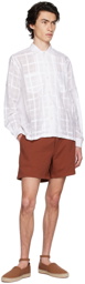 Bode White Plaid Shirt