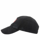 Balenciaga Men's Planet Earth Cap in Wash Black/Multicol