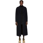 3.1 Phillip Lim Navy Wool Double-Faced Tailored Coat