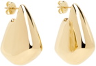 Bottega Veneta Gold Small Fin Earrings