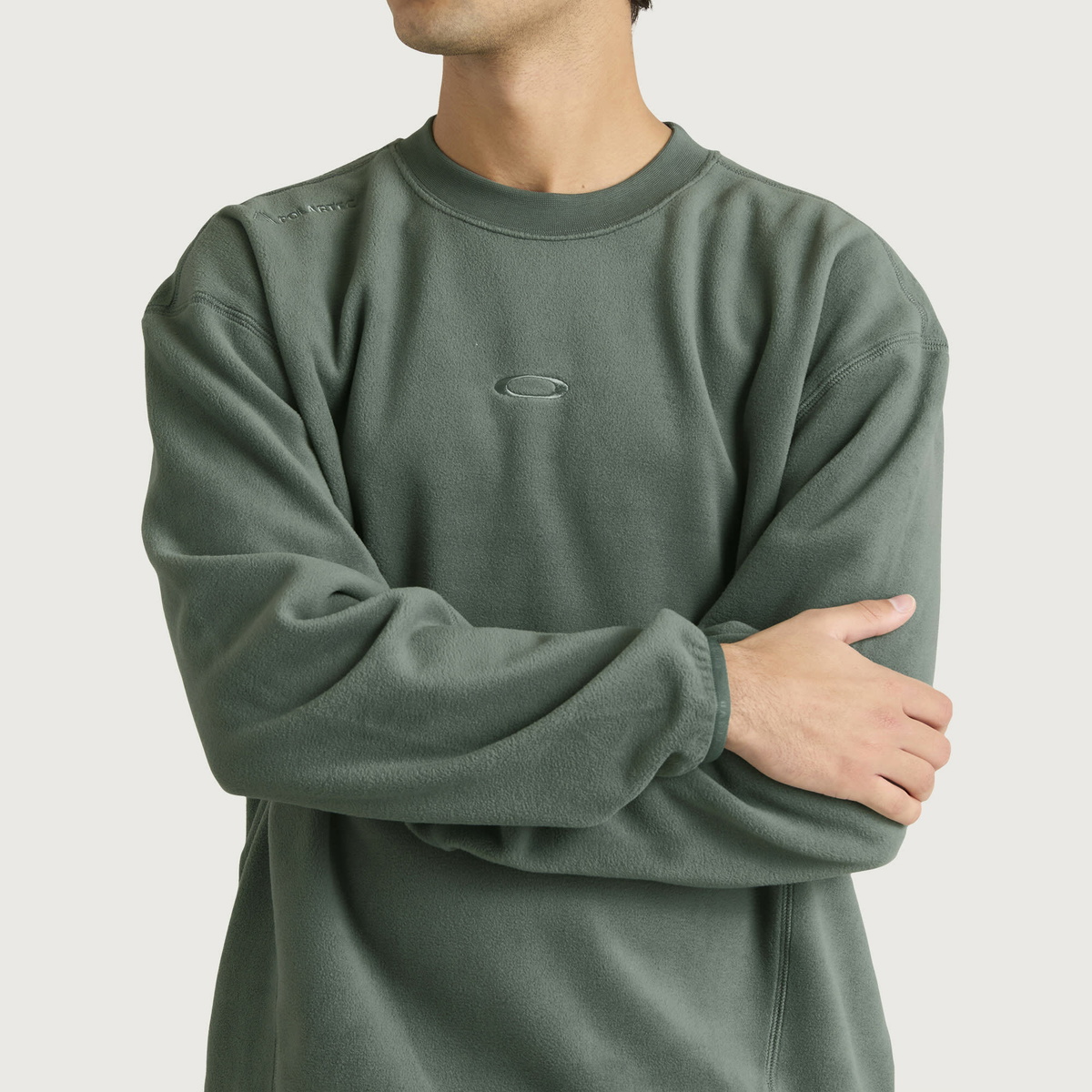 Oakley Men's Slush Polar Crewneck in Aviator Green