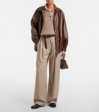Brunello Cucinelli Monili leather jacket
