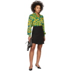 Versace Jeans Couture Green Leopard Barocco Print Shirt