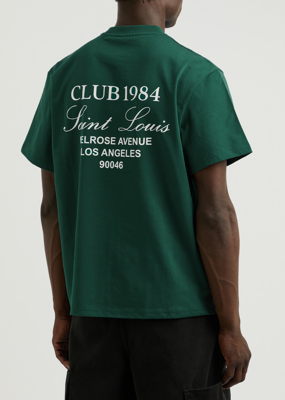 Club 1984 Melrose Printed Cotton T-shirt Green Club 1984