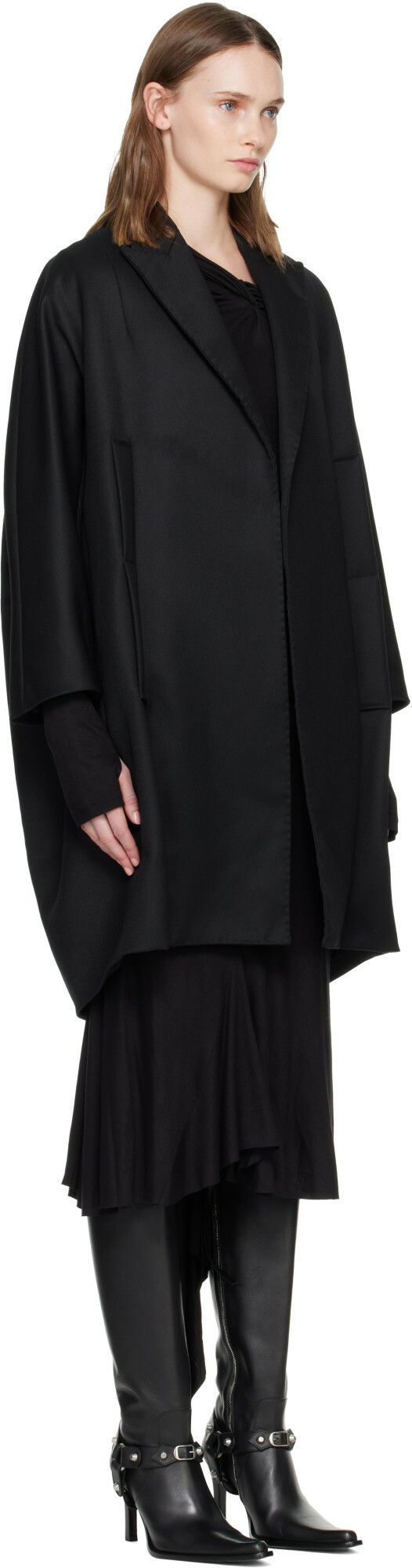 AARON ESH Black Cocoon Coat