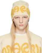 Marni Off-White Intarsia Beanie
