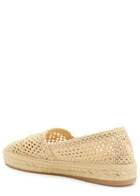 Chloe Isla Crocheted Espadrille Flats Beige