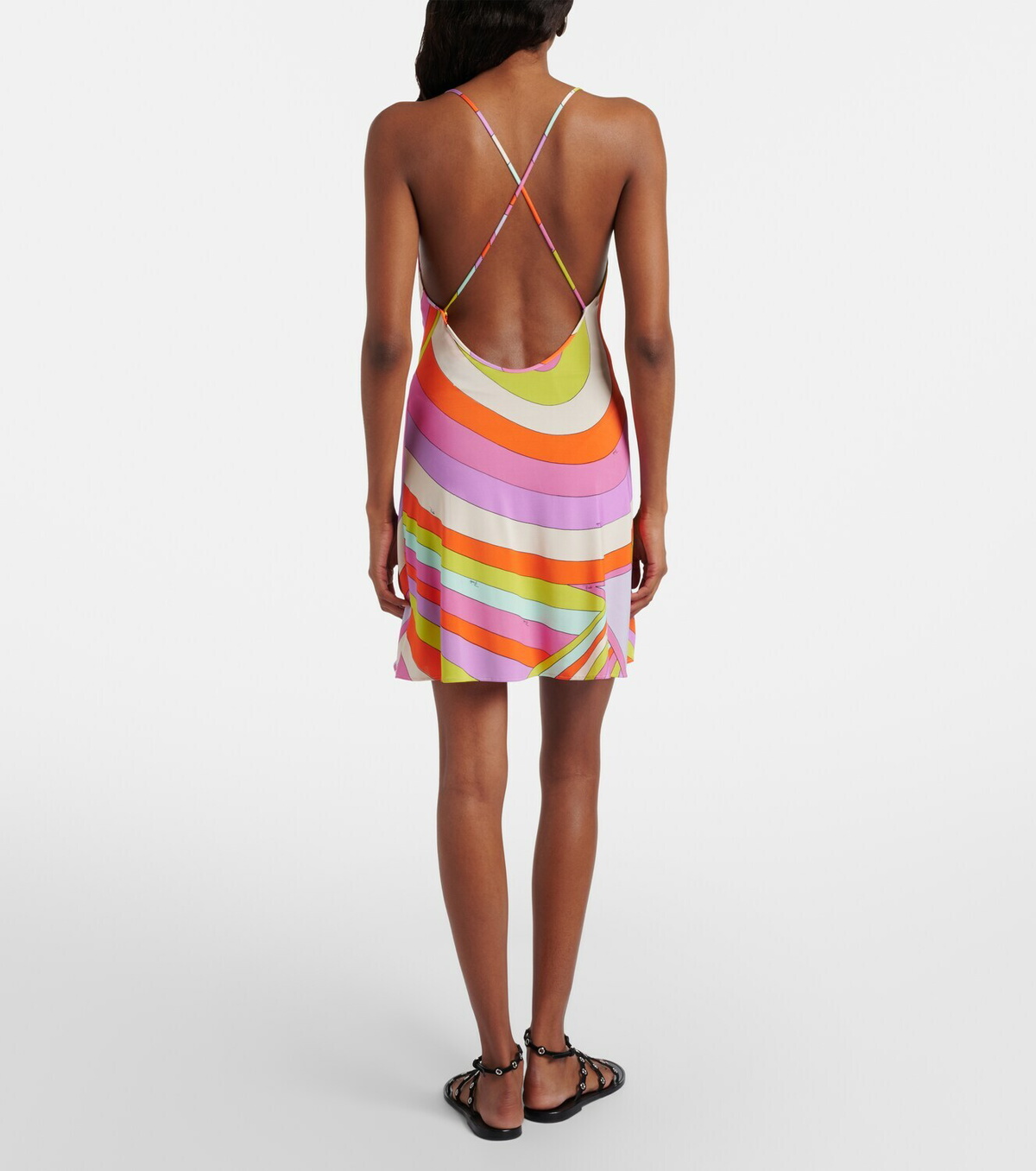 Pucci Iride draped satin jersey minidress