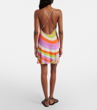 Pucci Iride draped satin jersey minidress