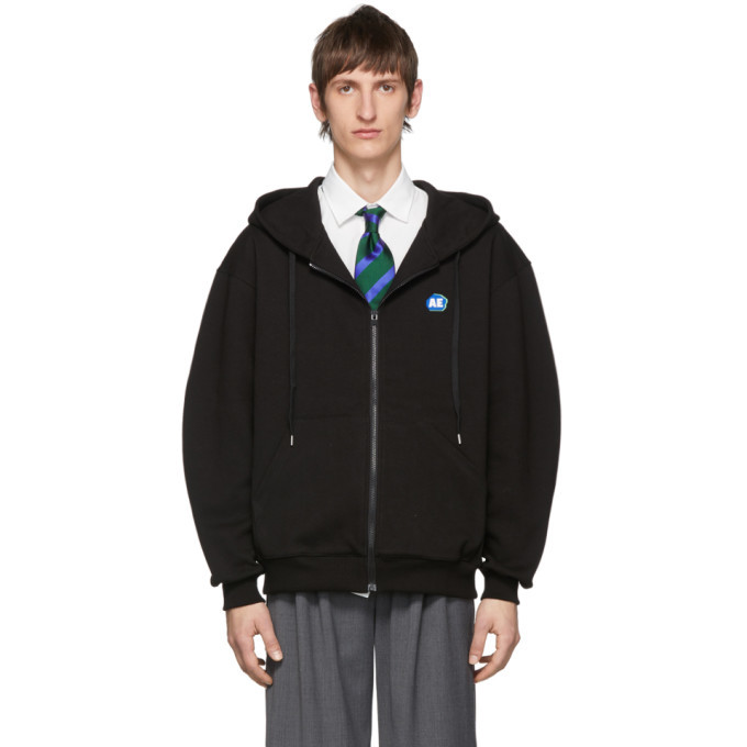ADER error Black Stone Zip-Up Hoodie ADER error