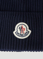 Moncler - Logo Patch Beanie Hat in Navy